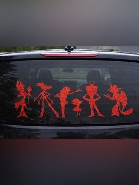 🔥5/$35🔥 Hazbin Hotel Limited Edition Character Lineup Decal | Red Glitter Vinyl